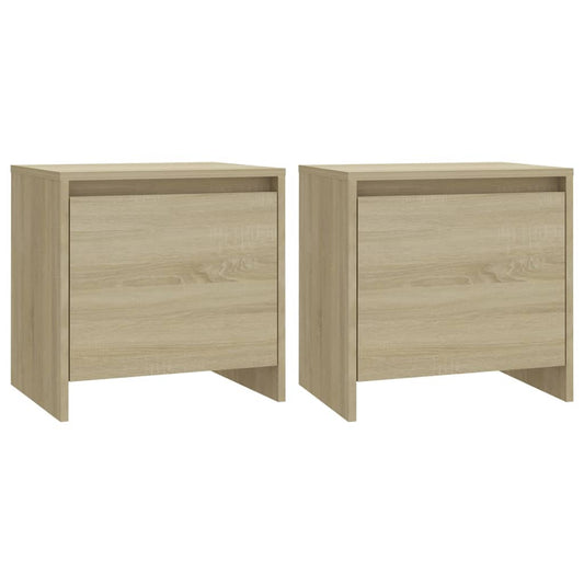 Nachttische 2 Stk. Sonoma-Eiche 45x34x44,5 cm Holzwerkstoff