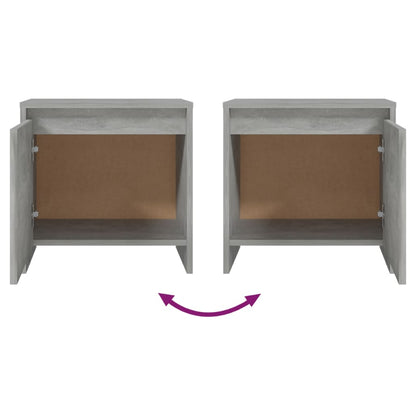 Nachttische 2 Stk. Betongrau 45x34x44,5 cm Holzwerkstoff