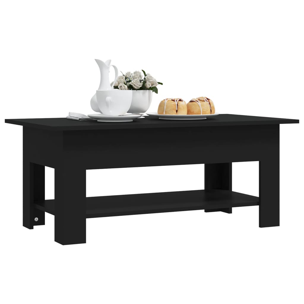 Sofabord Sort 102x55x42 cm Træ Materiale