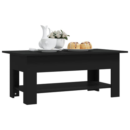 Sofabord Sort 102x55x42 cm Træ Materiale