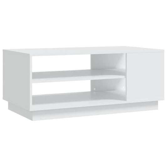 Sofabord Hvid 102x55x43 cm Træ Materiale