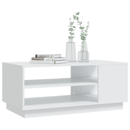 Sofabord Hvid 102x55x43 cm Træ Materiale