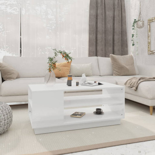 Sofabord Hvid 102x55x43 cm Træ Materiale