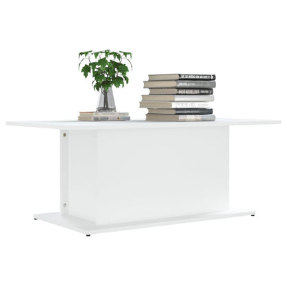 Sofabord Hvid 102x55,5x40 cm Træ Materiale