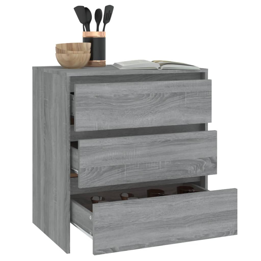 Skænk Grå Sonoma 70x41x75 cm Træmateriale
