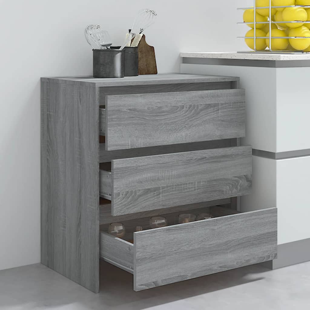 Skænk Grå Sonoma 70x41x75 cm Træmateriale