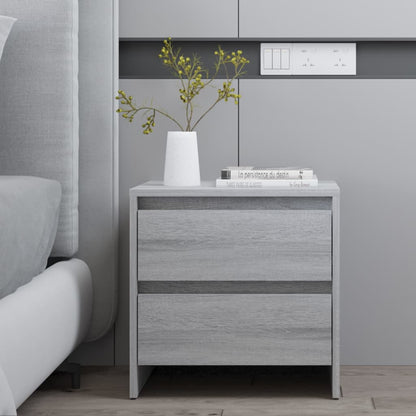 Nachttische 2 Stk. Grau Sonoma 45x34,5x44,5 cm Holzwerkstoff