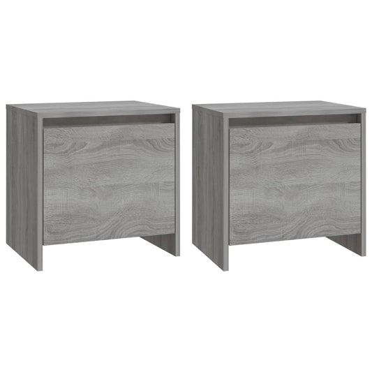 Nachttische 2 Stk. Grau Sonoma 45x34x44,5cm Holzwerkstoff