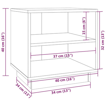Sengeborde 2 stk 40x34x40 cm massivt fyrretræ