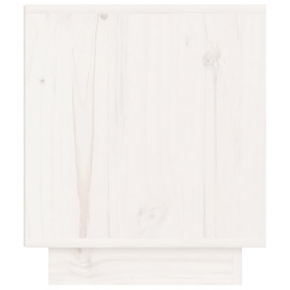 Nachttische 2 Stk. Weiß 40x34x40 cm Massivholz Kiefer