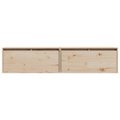 Wandschränke 2 Stk. 80x30x35 cm Massivholz Kiefer