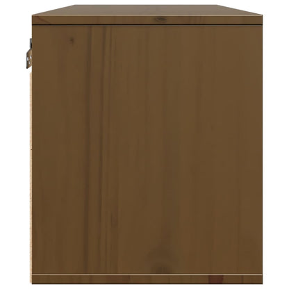Wandschrank Honigbraun 80x30x35 cm Massivholz Kiefer