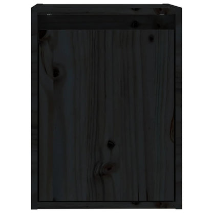 Wandschrank Schwarz 30x30x40 cm Massivholz Kiefer