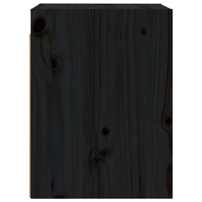 Wandschrank Schwarz 30x30x40 cm Massivholz Kiefer