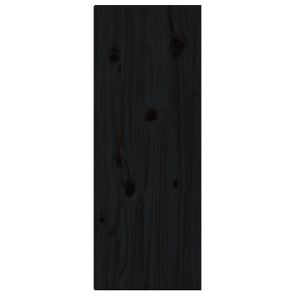 Wandschrank Schwarz 30x30x80 cm Massivholz Kiefer