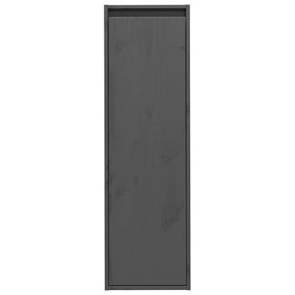 Wandschränke 2 Stk. Grau 30x30x100 cm Massivholz Kiefer