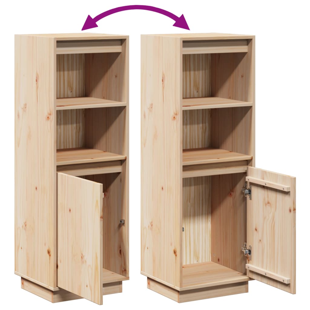 Highboard 37x34x110 cm Massivholz Kiefer