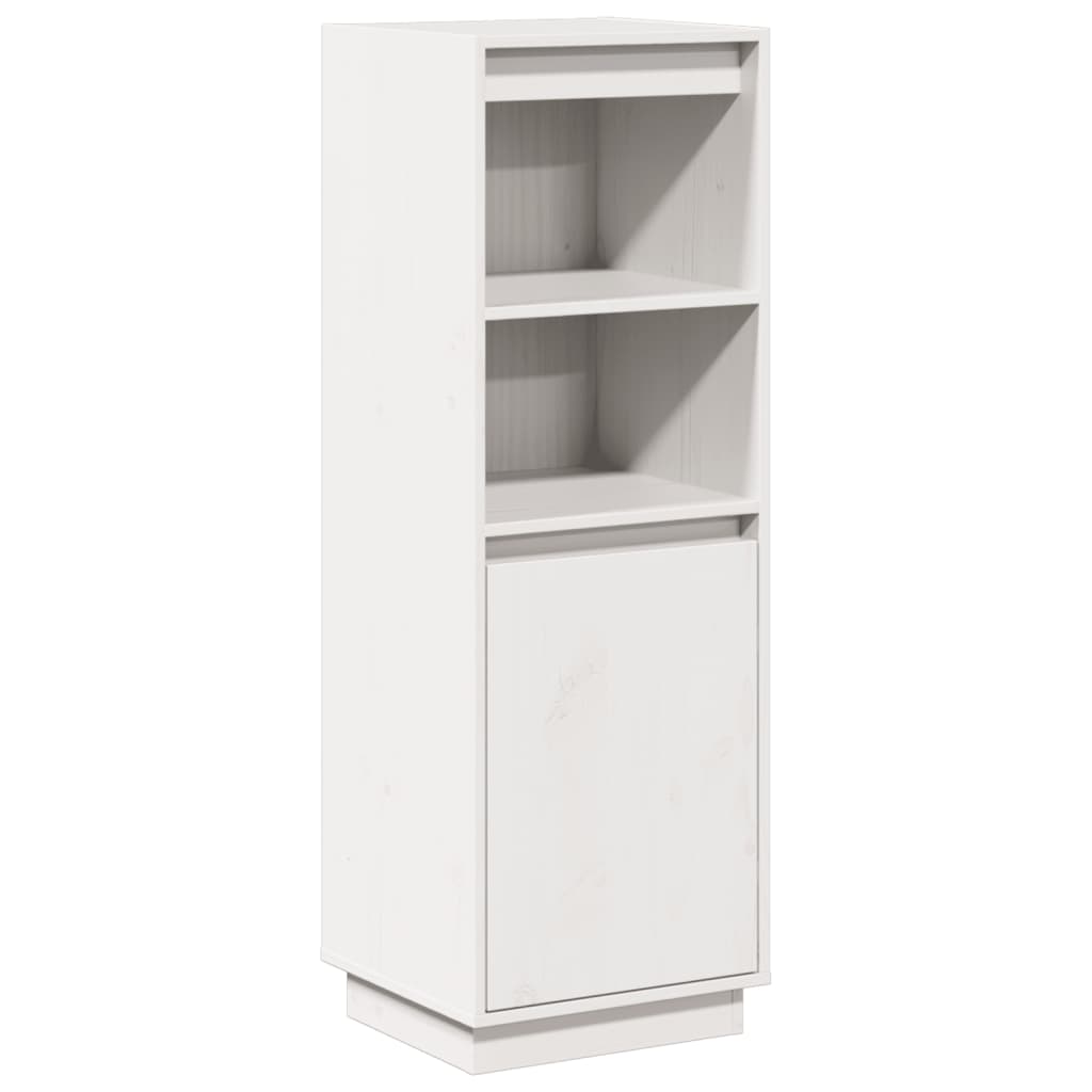 Highboard Hvid 37x34x110 cm Massiv Fyr