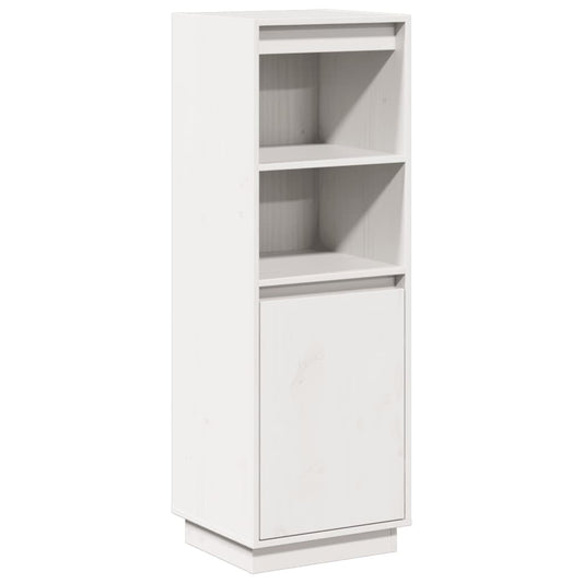 Highboard Hvid 37x34x110 cm Massiv Fyr