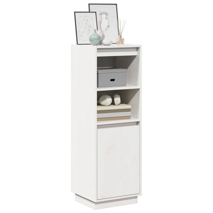 Highboard Hvid 37x34x110 cm Massiv Fyr