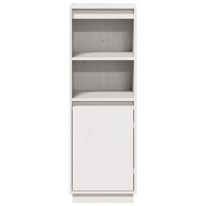 Highboard Hvid 37x34x110 cm Massiv Fyr