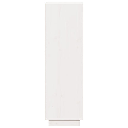 Highboard Hvid 37x34x110 cm Massiv Fyr