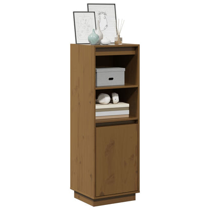 Highboard Honey Brown 37x34x110 cm Massiv Fyr