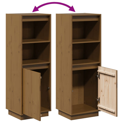 Highboard Honey Brown 37x34x110 cm Massiv Fyr
