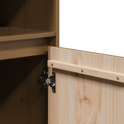 Highboard Honey Brown 37x34x110 cm Massiv Fyr