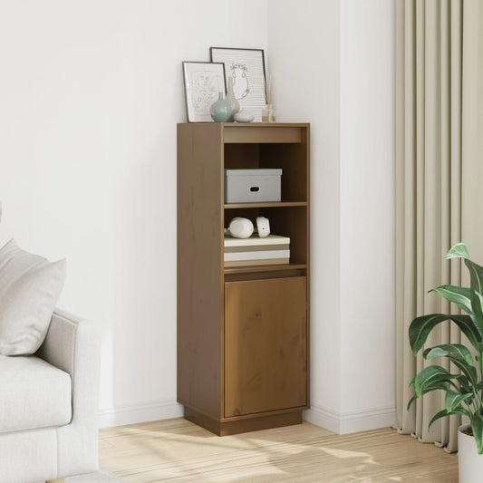 Highboard Honey Brown 37x34x110 cm Massiv Fyr