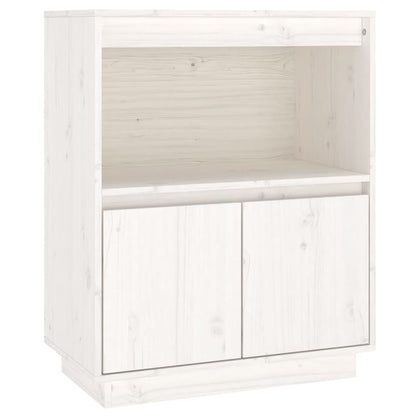Skænk Hvid 60x34x75 cm Massiv Fyr