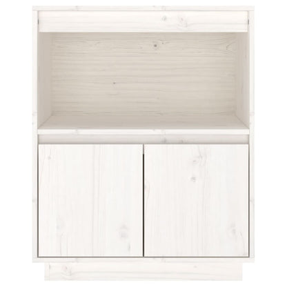 Skænk Hvid 60x34x75 cm Massiv Fyr
