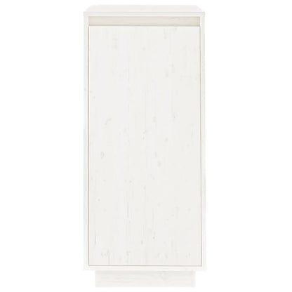 Schuhschrank Weiß 35x35x80 cm Massivholz Kiefer