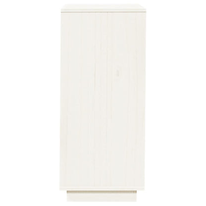 Schuhschrank Weiß 35x35x80 cm Massivholz Kiefer