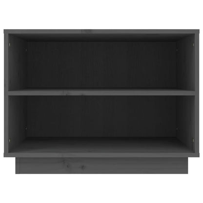 Schuhschrank Grau 60x34x45 cm Massivholz Kiefer
