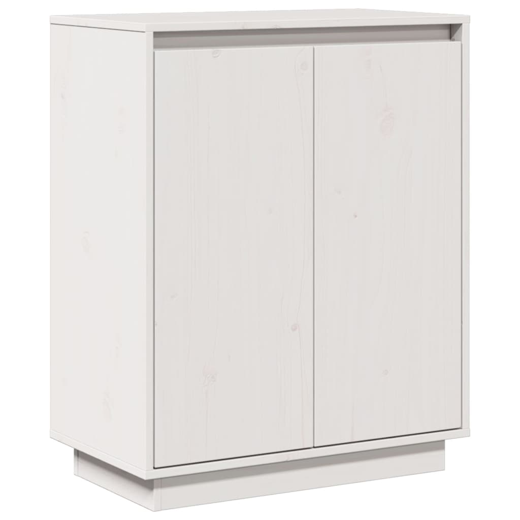 Skænk Hvid 60x34x75 cm Massiv Fyr