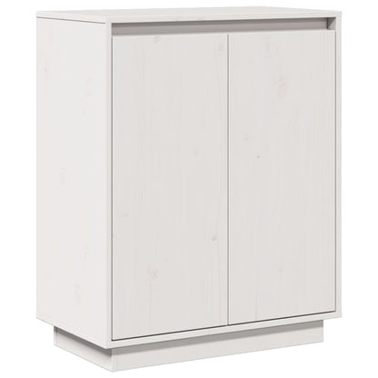Skænk Hvid 60x34x75 cm Massiv Fyr