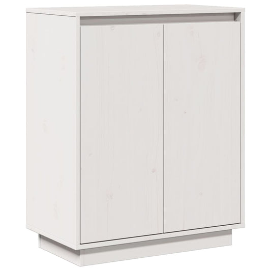 Skænk Hvid 60x34x75 cm Massiv Fyr