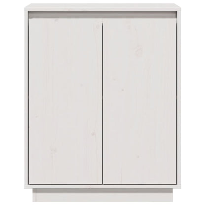 Skænk Hvid 60x34x75 cm Massiv Fyr