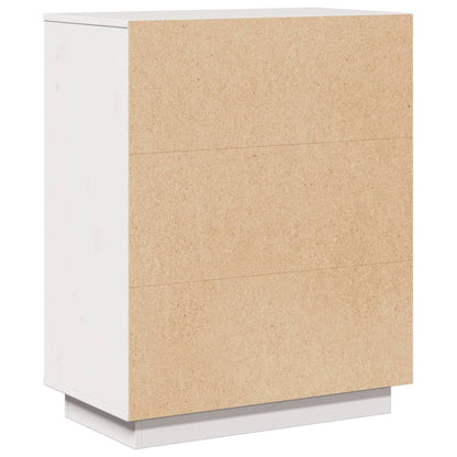 Skænk Hvid 60x34x75 cm Massiv Fyr