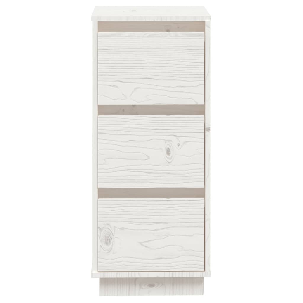 Sideboard Weiß 32x34x75 cm Massivholz Kiefer