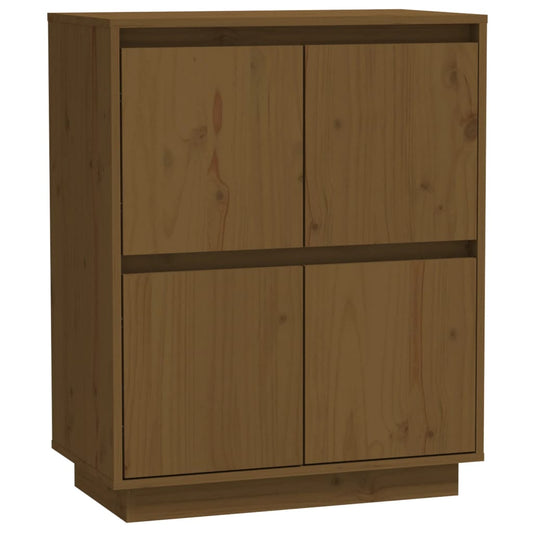 Skænk honningbrun 60x34x75 cm massiv fyrretræ
