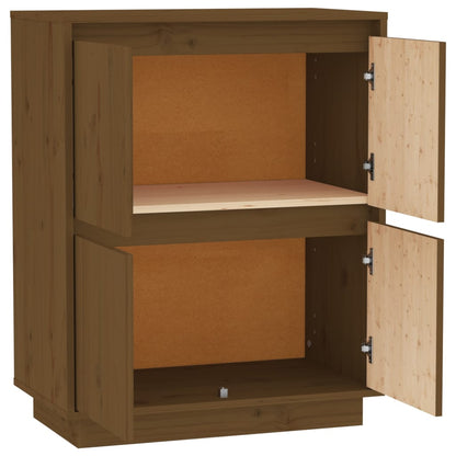 Sideboard Honigbraun 60x34x75 cm Massivholz Kiefer