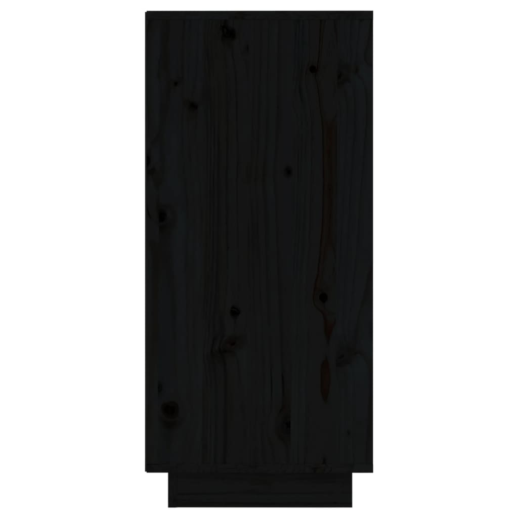 Sideboards 2 Stk. Schwarz 31,5x34x75 cm Massivholz Kiefer