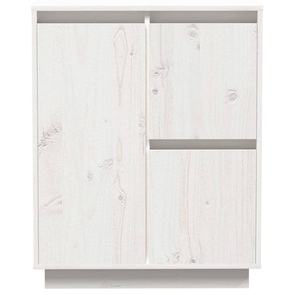 Skænk Hvid 60x34x75 cm Massiv Fyr