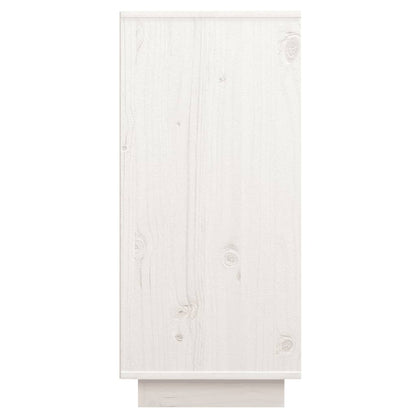 Skænk Hvid 60x34x75 cm Massiv Fyr