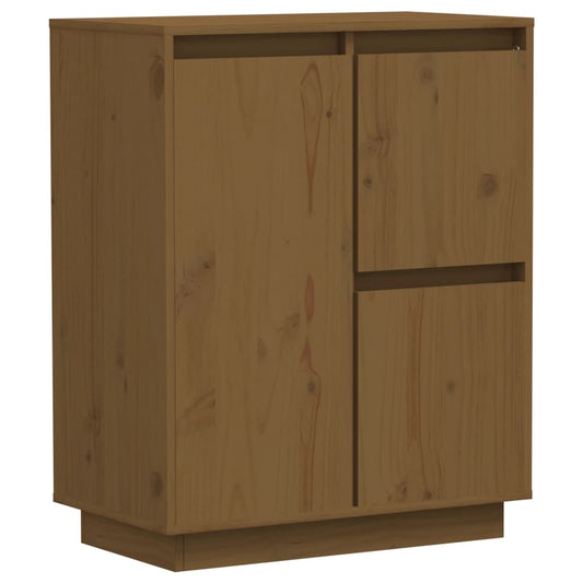 Skænk honningbrun 60x34x75 cm massiv fyrretræ