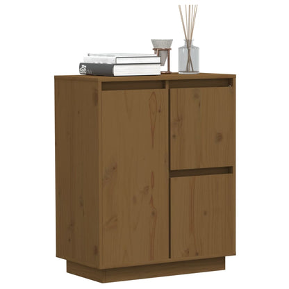 Skænk honningbrun 60x34x75 cm massiv fyrretræ