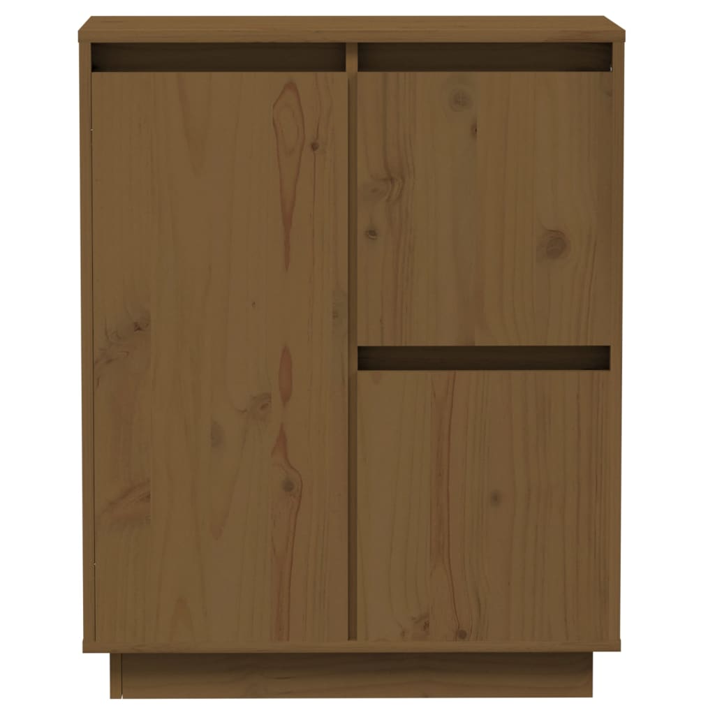 Skænk honningbrun 60x34x75 cm massiv fyrretræ