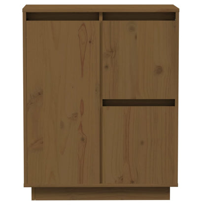 Skænk honningbrun 60x34x75 cm massiv fyrretræ